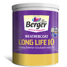 Exterior Paint - Berger Paints -  WeatherCoat Long Life Exterior Paint 1L