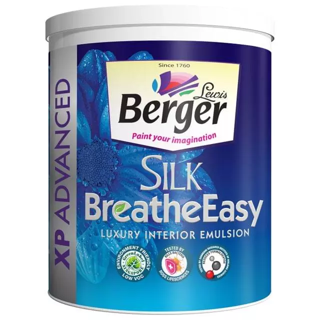 Interior Paint -Berger Paints -  Silk Breathe Easy Interior Emulsion 1 L